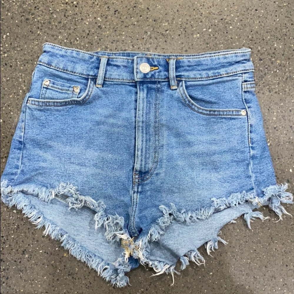 Zara denim blue shorts